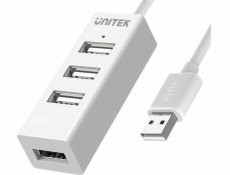 HUB USB Unitek Y-2146 4x USB 2.0 mini biely