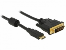 DeLOCK 83585 Kabel HDMI Micro-D auf DVI HDMI Micro-D Stecker auch DVI-D 24+1 Stecker 1m černá