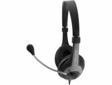 Esperanza EH158K headphones/headset Head-band Black Grey