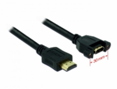 DeLOCK 85102 Kabel HDMI Buchse auf HDMI Buchse zum Einbau HDMI Buchse auf HDMI Buche zum Einbau 1m černá