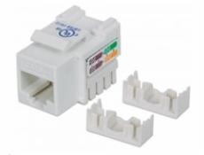 Intellinet Cat5e Keystone Jack, UTP, White, Punch-down