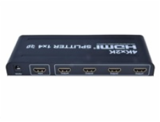 PremiumCord HDMI splitter 1-4 porty, kovové pouzdro, 4K, FULL HD, 3D