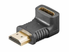 Redukce HDMI A(M) - HDMI A(F) lomená dolů, zlacené konektory