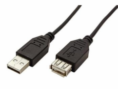 Kabel USB 2.0 A-A 30 cm prodlužovací, černý