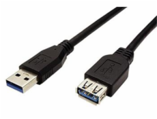 Kabel USB 3.0 A-A 3m A(M)-A(F) prodlužovací, černý