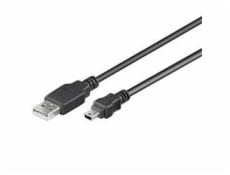 PremiumCord Kabel mini USB, A-B, 5pinů, 1m