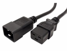 Kabel síťový prodlužovací 230V 16A (IEC320-C19/C20) 3m (pro zdroj, monitor)