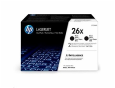 HP 26X Dvojbalení černých originálních tonerových kazet LaserJet s vysokou výtěžností