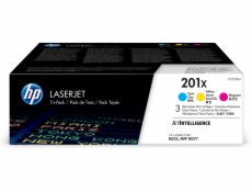 HP 201X 3-pack High Yield Cyan/Magenta/Yellow Original LaserJet Toner Cartridges