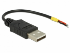 Delock Kabel USB 2.0 Typ-A samec > 2 x dráty bez konektoru 10 cm