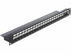 Delock 19” Keystone Patch Panel 24 Port black