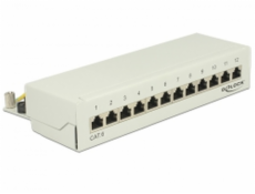 Delock Desktop Patch Panel 12 Port Cat.6 grey