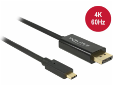 Kabel USB-C -> DisplayPort M/M 1m (tryb alternatywny DP) 4K 60Hz czarny 