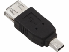 Akyga Adapter AK-AD-07 USB-AF/miniUSB-B (5-pin) USB A USB mini B 5-pin Black