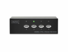 Przełącznik/Switch VGA 4-portowy, 250MHz 1080p 60Hz FHD