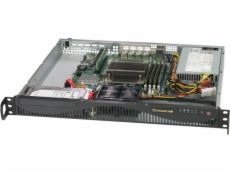 SUPERMICRO mini1U chassis, 2x 3,5"" fixed HDD (nebo s MCP-220-00044-0N 2x2,5""), mechanika volitelná (slim), 350W (80PLUS 