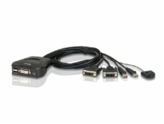 ATEN CS-22DP 2-portový USB DisplayPort KVM přepínač s voličem vzdáleného portu