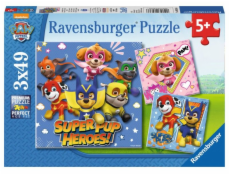 Puzzle 3x49 elementów - Paw Patrol 