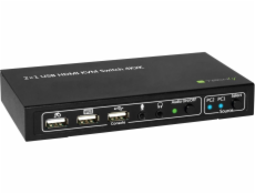 Techly KVM HDMI/USB 2x1 z audio