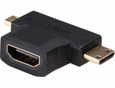 Akyga AK-AD-23 cable gender changer HDMI miniHDMI / microHDMI Black