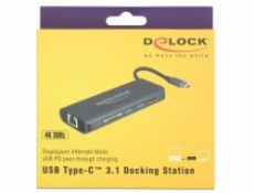 Delock USB Type-C™ 3.1 dokovací stanice HDMI 4K 30 Hz, Gigabit LAN a funkce USB PD