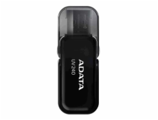 Flashdisk Adata UV240 32GB,  USB 2.0, black, vhodné pro potisk