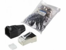 LogiLink Plugs RJ45 Kat. 6 100ks chránený krytom, ??Black-MP0022