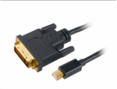 AKASA adaptér Mini DisplayPort na DVI-D,kabel, 1.8m