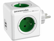 Zásuvka PowerCube ORIGINAL USB, Green, 4 rozbočka, 2x USB