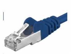 PREMIUMCORD Patch kabel CAT6a S-FTP, RJ45-RJ45, AWG 26/7 5m modrá