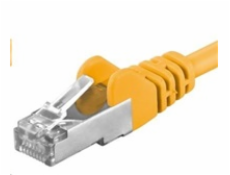 PREMIUMCORD Patch kabel CAT6a S-FTP, RJ45-RJ45, AWG 26/7 2m žlutá