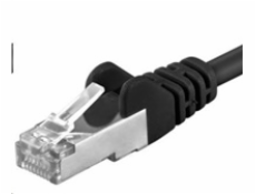 PREMIUMCORD Patch kabel CAT6a S-FTP, RJ45-RJ45, AWG 26/7 1m černá