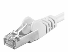 PREMIUMCORD Patch kabel CAT6a S-FTP, RJ45-RJ45, AWG 26/7 0,25m bílá