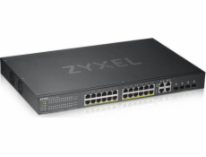 Zyxel GS1920-24HPv2 28-port Gigabit WebManaged PoE Switch, 24x gigabit RJ45, 4x gigabit RJ45/SFP, 802.3at, 375W pro PoE