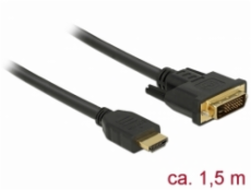 DeLock 85653 Adapterkabel HDMI zu DVI 24+1 Kabel bidirektional 1.5 m