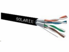 Instalační kabel Solarix STP, Cat6A, drát, PE, cívka 500m SXKD-6A-STP-PE