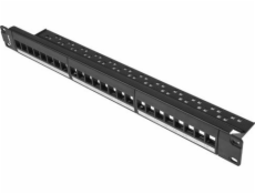 Lanberg Patch panel prázdny 24 portov 1U 19palcový čierny pre moduly keystone -PPKS-1024-B