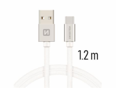 Swissten Kabel Textile Usb-C 1,2 M Silv