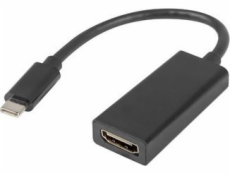 Lanberg USB adaptér Lanberg USB TYP-C (M) - HDMI (F) adaptér 15cm Čierny