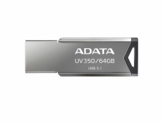 Flashdisk Adata UV350 64GB, USB 3.1, silver, potisk