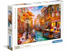 Puzzle 500 elementów High Quality - Zachód słońca nad Wenecją