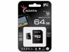 ADATA MicroSDXC karta 128GB Premier Pro UHS-I V30S (R:100/W:80 MB/s) + SD adaptér