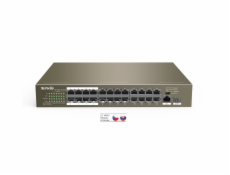 Tenda TEF1126P-24-250W PoE AF / AT switch - 24x PoE 100 Mb/s + 2x Uplink 1Gb/s RJ45/SFP, PoE 225W