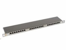 Solarix Patch panel 24xRJ45 CAT5E STP s vyvazovací lištou 0,5U SX24HD-5E-STP-SL