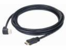 GEMBIRD Kabel HDMI - HDMI 3m, 90° konektor (v1.4, M/M, zlacené kontakty, úhlový, stíněný)