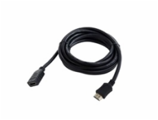 GEMBIRD Kabel CABLEXPERT HDMI-HDMI 3m, 1.4, M/F stíněný, zlacené kontakty, prodlužovací, černý