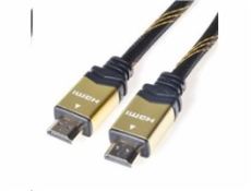 Kabel propojovací HDMI 1.4 + Ethernet, textilní povrch, zlacené konektory, 5m