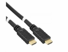 Kabel HDMI High Speed with Ethernet 10m, se zesilovačem, 4K@60Hz, 3x stínění, M/M, zlacené konektory