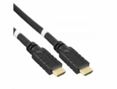 Kabel HDMI High Speed with Ethernet 15m, se zesilovačem, 4K@60Hz, 3x stínění, M/M, zlacené konektory