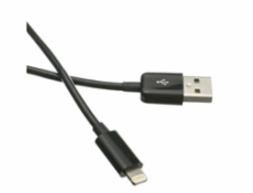 Kabel C-TECH USB 2.0 Lightning (IP5 a vyšší) nabíjecí a synchronizační kabel, 1m, černý